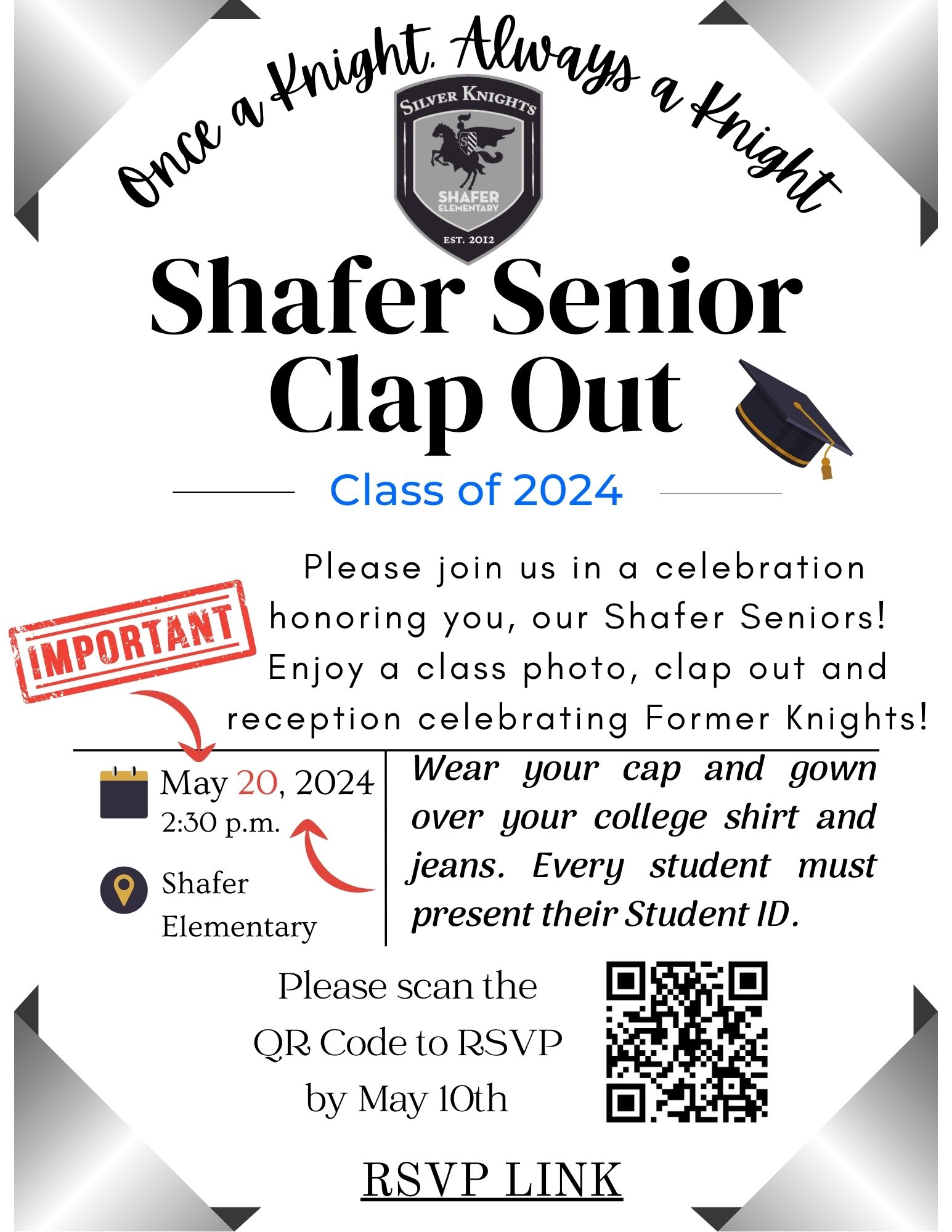 Shafer Senior Clap Out May 20, 2024 at 2:30